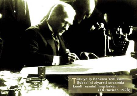 Atatürk Türkiye İş Bankası'nda