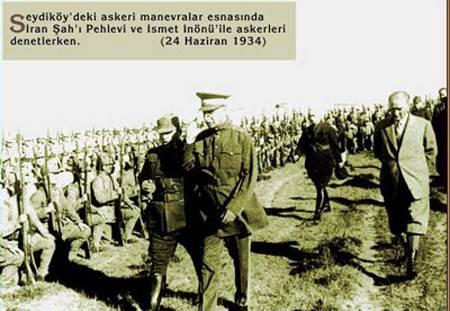 Atatürk Şah Pehlevi ve İnönü