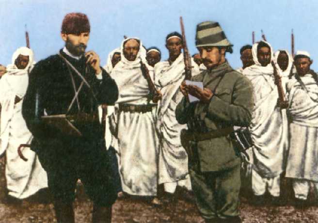 Kurmay Binbaşı Mustafa Kemal Trablusgarp Derne'de - 1911