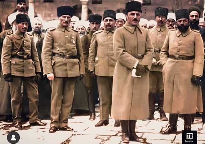 Mustafa Kemal Paşa Enver ve Cemal Paşalar Şam'da